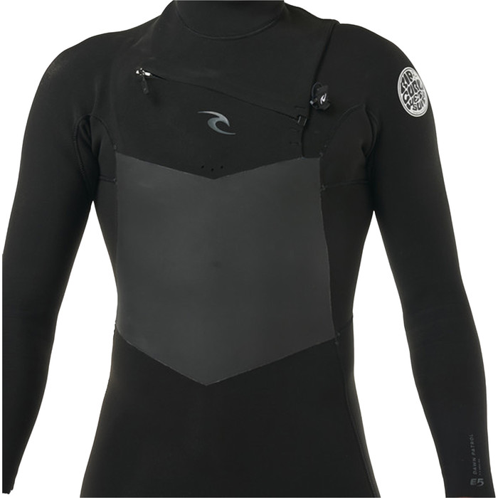 2024 Rip Curl Hombres Dawn Patrol 3/2mm Chest Zip Neopreno 158MFS - Black